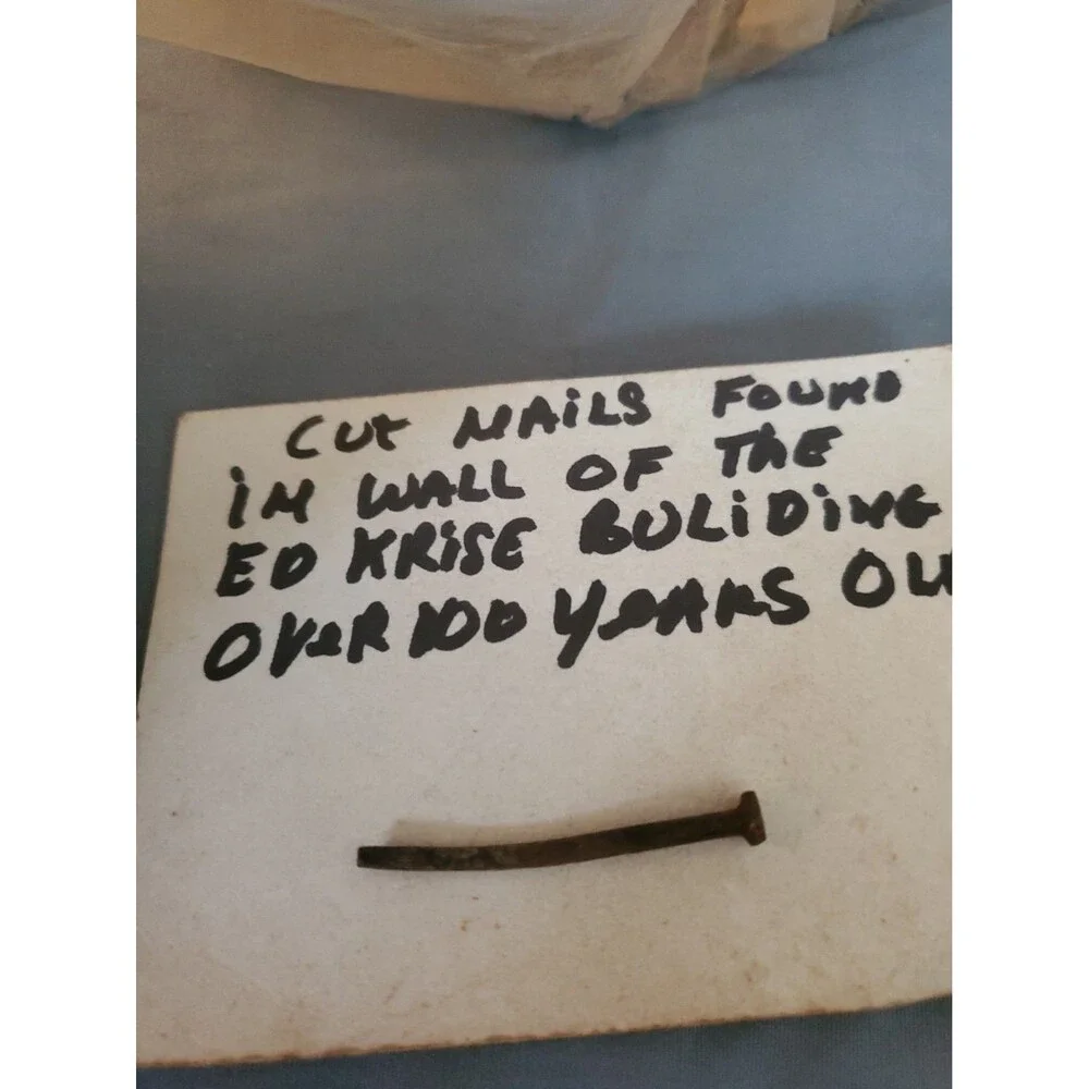 90 Antique Square Cut Coffin Nails Rusty Patina Primitive Used Old Building